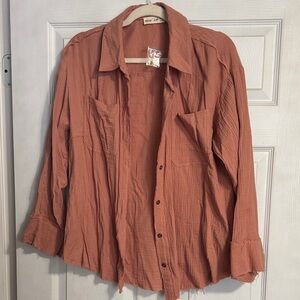 Button-Up Gauze Shirt